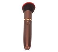 FILFEEL Rechargeable Makeup Brush, USB Electric Cosmetic Brush with 10 Gears Adjustable Vibration, for Facial Massage and Body Relaxation (Brown Oblique Head)