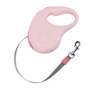 FILFEEL Retractable Dog Leash 16.4 Ft - Automatic Telescopic Pet Leash with One-Touch Brake, Ergonomic Soft-Grip Handle & Nylon-Coated Tape for Medium Large Dogs Outdoor Walking (Pink)