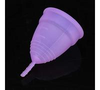 FILFEEL Reusable Menstrual Cup, 2PCS High Grade Silicone Leakproof Menstruation Cup for Women, with Comfortable Design to Prevent Bacterial Growth and Side Leakage (Purple)