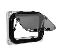 FILFEEL RV Push Out Window 500mm X 350mm with Dual-Layer Sunshade Screen X -Blocking Acrylic Glass 75° Opening Aluminum Frame for Campers Trailers Mobile Homes