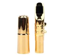 FILFEEL Saxophone Mouthpiece Brass Bb Sax Mouthpiece with and Ligature - Professional-Grade #5 Facing for Jazz Classical & Players - Yellow Brass Construction
