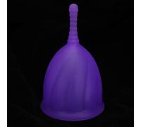 FILFEEL Silicone Menstrual Cup, Reusable Female Cup for Menstrual Collection, with Soft and Safe Material, Fit Well for Vaginal Wall, Purple Pink Green, Size S L 4 (Purple Large Size)