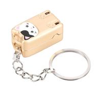 FILFEEL Stainless Steel Folding Cat Nail Clipper with Keychain for Travel, Portable Mini Nail Care for Home Office (Champagne Gold)