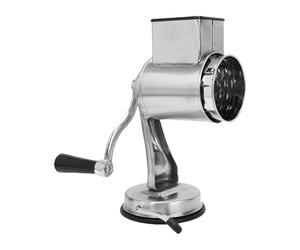 FILFEEL Stainless Steel Manual Nut Grinder with 5 Interchangeable Drums for Walnuts Cheese Garlic - Suction Cup Base Compact Kitchen Chopper - No Electricity Required