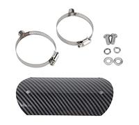 FILFEEL Stainless Steel Motorcycle Pipe Cover, Heat Protector with Universal Fit for Various Brands, Durable Middle Pipe Guard (Scorpio)