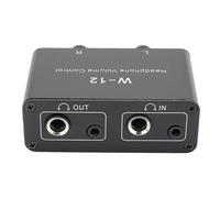 FILFEEL Stereo Volume Controller 3.5mm & 6.35mm Inline Headphone Volume Attenuator with Aluminum Housing for Studio Monitoring Guitar Practice and DJ Setups
