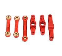 FILFEEL TT02 RC Car Steering Tie Rod Assembly - High-Strength Alloy Upgrade Linkage Arm Set with Bearings & Screws for TT02B/TT02R/TT02D - Fit Replacement for Improved Steering Response a (Red)