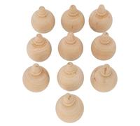 FILFEEL Unfinished Wooden Ornaments 10PCS Craft Balls for DIY Painting Drawing Christmas Tree Decorations Arts Projects Classroom Supplies .18x1.57 Inch Wood Hanging Embellishments
