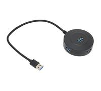 FILFEEL USB 3.0 Hub 4 Ports with Overcurrent Compact Portable Docking Station for Home and Travel