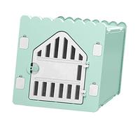 FILFEEL Ventilate Foldable Plastic Pet House for Easy Assembly and Private Cozy Space, Ideal Cat Shelter for Seasons (Green)