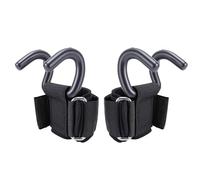FILFEEL Weight Lifting Hook 2 Pack - 330 Lbs Load Bearing Fitness Wrist Strap Hand Grip Support for Deadlift Pull Up Barbell Row Snatch - Steel Hook with Rubber Coated Nylon Strap