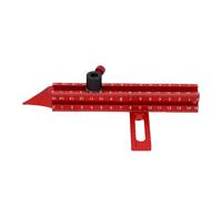 FILFEEL Woodworking 4 Sided Guiding Ruler with & Imperial Scale - Aluminum Alloy Magnet Position Marking Tool for Cabinet Layout, Ceiling Leveling, Frame Alignment and Metal Stud Marking (Brown)