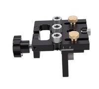 FILFEEL Woodworking Doweling Jig Kit - Self-Centering Drilling Fixture for 6mm 8mm 10mm Dowels, Aluminum Cabinet Installation Tool for Three-in-One Furniture Connectors