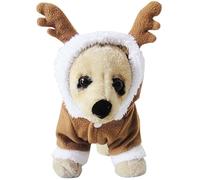 Filhome Puppy Dog Christmas Reindeer Costume, Pet Cat elk Costume Hoodie Christmas Winter Coat Clothes Xmas Outfit Apparel