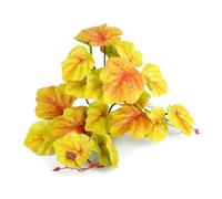 Filhome Reptile Plants for Terrarium Decor, Amphibian Habitat Decor Plant, Ball Python Decor Tank Accessories for Gecko Lizard Chameleon Frog Snake Tortoise with Base - Fake Heuchera Micrantha Yellow