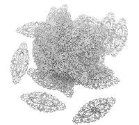 Filigree Decorative Metal DIY Hair Accessories Embellishments Gold Type 3 White K 50 Pcs