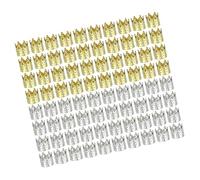 Filigree Tube Hair Cuffs 80pcs Metal Ring Shape Braiding Beads | Silver and Golden Mix, Bend around Strands, Hard-wearing Anti-rust Finish, Festival and Party Use