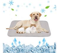 Fililogor Cooling Mat for Dogs & Cats, Dog Cooling Mat, Self-Cooling Mat Dogs/Cats, Soft Dog Ice Bed Summer Cooling Bed for Sleeping (Grey, 70 x 50 cm)