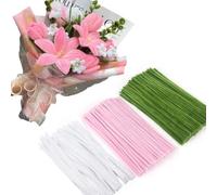Fililogor Pipe Cleaner for Crafts, 300pcs Tulip Pipe Cleaner Set, Chenille Pipe Cleaners Craft with 16 pcs Flower Stems for Beginners DIY Craft