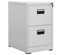 Filing cabinet 2-drawer steel light grey 46x62x72.5cm A4/Legal lock heavy-dutyHD