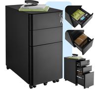 Filing Cabinet 3 Drawer Storage Home Office Metal Furniture Lock Hanging Files