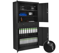 Filing Cabinet Home Office Archive Drawers Lockable Steel Storage Cupboard