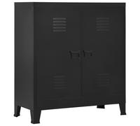 Filing Cabinet Industrial Black 90x40x100 cm Steel