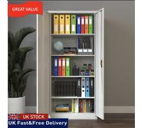 Vinsetto Filing Cabinet Storage Office 2 Doors Adjustable Shelf Metal Furniture