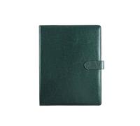 Filing Envelopes A4 Multifunctional Folder with Pen Insert Leather Business Contract Signing Book Document Information Board Folder Plastic Folders(Black) (Green)