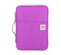 Filing Envelopes A4 Supplies Pencil Case Storage Bags Document Bag File Folder Portfolio Organizer Computer Notebook Zippered Case School Office Plastic Folders(Orange) (Purple)
