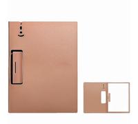 Filing Folder A4 Clipboard Folder, 360° Foldable Binder Clipboards Report Cover Clip Boards File Organizer(Brown,Vertical)