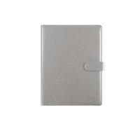 Filing Folder A4 Multifunctional Folder with Pen Insert Leather Business Contract Signing Book Document Information Board Office Supplies(Gris)