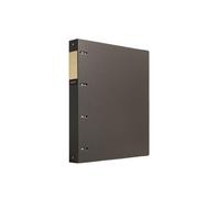 Filing Folder A4 Perforated Loose-Leaf Binder PP Four-Hole Thickened File Folder Archive Information Organizer Booklet Office Supplies(Gris)