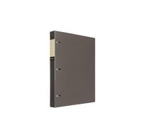 Filing Folder A4 Perforated Loose-Leaf Binder PP Three-Hole Thickened File Folder Archive Information Organizer Booklet Office Supplies(Gris)