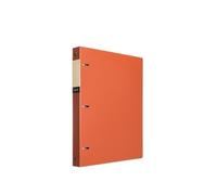 Filing Folder A4 Perforated Loose-Leaf Binder PP Three-Hole Thickened File Folder Archive Information Organizer Booklet Office Supplies(Orange)