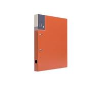 Filing Folder A4 Perforated Loose-Leaf Binder PP Two-Hole File Folder Archive Information Organizer Booklet Office Supplies(Orange)