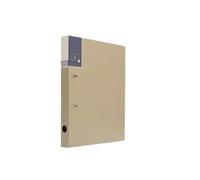 Filing Folder A4 Perforated Loose-Leaf Binder PP Two-Hole File Folder Archive Information Organizer Booklet Office Supplies(Bruin)