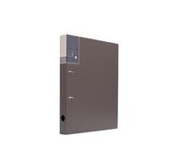 Filing Folder A4 Perforated Loose-Leaf Binder PP Two-Hole File Folder Archive Information Organizer Booklet Office Supplies(Gris)