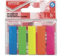 Filing Index Tabs Office Products Standard PP 12x45 Mm 5x25 Tabs Polybag Assorted Colors/Paper and Labels/Type-Standard/Kind-On The Pendant/Shape-Rectangle/Material-PP
