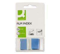 Filing Index Tabs Q-CONNECT PP 25,4x43,7mm 50 Sheets Blue/Paper and Labels/Type-Standard/Shape-Standard/Material-PP/Colour-Blue/Dimensions (mm)-25,4x43,7