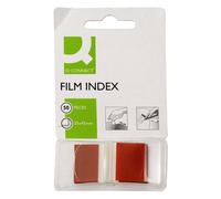 Filing Index Tabs Q-CONNECT PP 25,4x43,7mm 50 Sheets Red/Paper and Labels/Type-Standard/Shape-Standard/Material-PP/Colour-Red/Dimensions (mm)-25,4x43,7