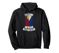 Filipino American Republican - Philippines USA Flag Combo Pullover Hoodie