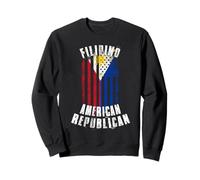 Filipino American Republican - Philippines USA Flag Combo Sweatshirt