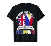 Filipino British Patriot Heart is Philippines Grown Britains T-Shirt