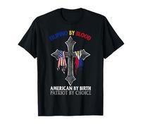 Filipino By Blood American By Birth Patriot By Choice T-Shirt