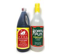 Filipino Datu Puti Vinegar 1000ml and Silver Swan Soy Sauce 1000ml Bundle