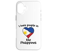 Filipino Flag Heart I Have People In the Philippines Case for iPhone 16 Plus