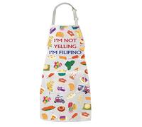 Filipino Food Sinigang Gift Pro Duterte Kitchen Apron Trendy Gift Patriotic Filipino Apron For Cooking Waterproof Adjustable (I'M NOT A 2)