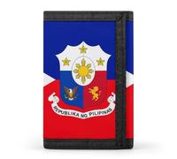 Filipino Philippine Flag National Emblem Men's Trifold Wallet Credit Card Holder