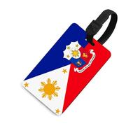 Filipino Philippine Flag National Emblem Travel Luggage Tags for Suitcases Baggage Handbag Label